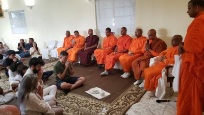 Special Service at Dharma Vijaya Buddhist Vihara To Share Merits With The Victims of The Bombing In Sri Lanka