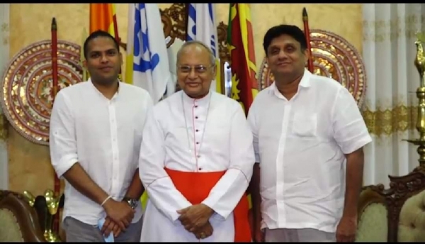 Sajith Premadasa And Harin Fernando Meet Colombo Archbishop Cardinal Malcolm Ranjith Amid Controversy