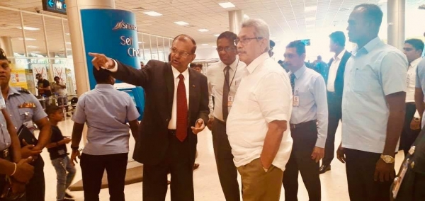 President Gotabhaya Rajapaksa On Surprise Inspection Of Bandaranaike International Airport