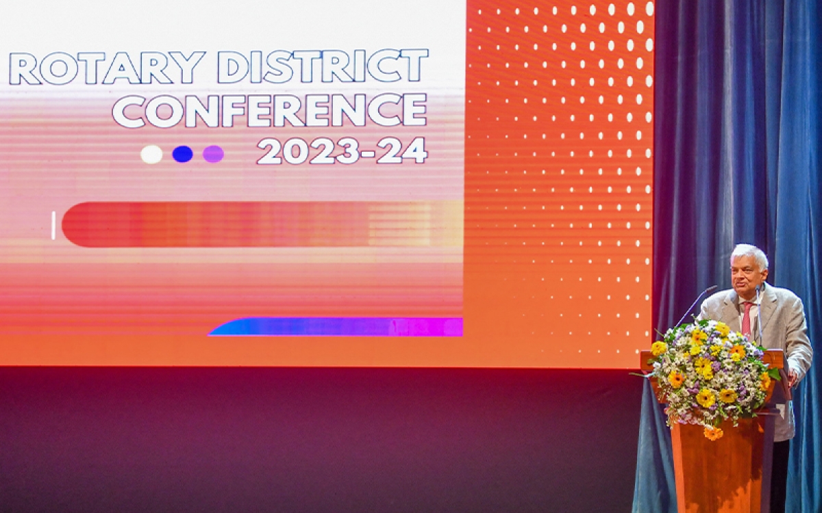 President Wickremesinghe Advocates for Market Economy at Rotary District Conference